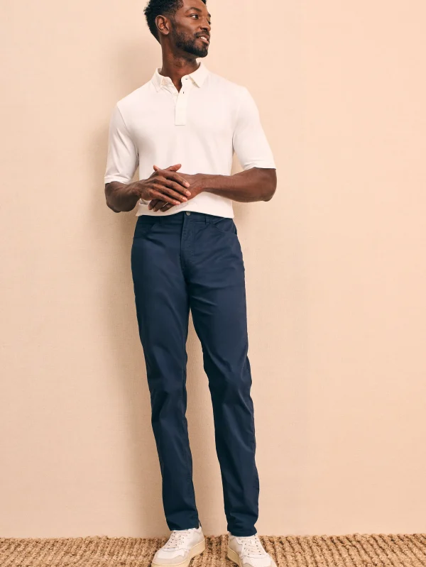 Pants | Faherty Brand Movement™ 5-Pocket Pant - Navy