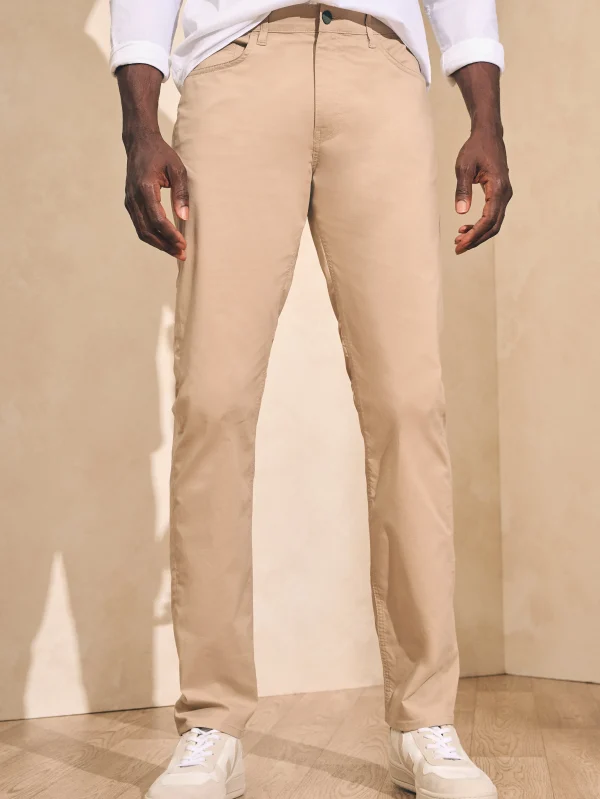 Pants | Faherty Brand Movement™ 5-Pocket Pant Athletic Fit - Island West Khaki