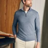 Hoodies & Sweatshirts | Faherty Brand Movement™ Quarter Zip - Deep Navy Feeder