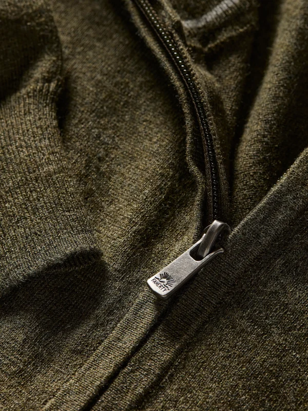 Sweaters | Faherty Brand Movement™ Quarter Zip Sweater - Olive Ridge Heather