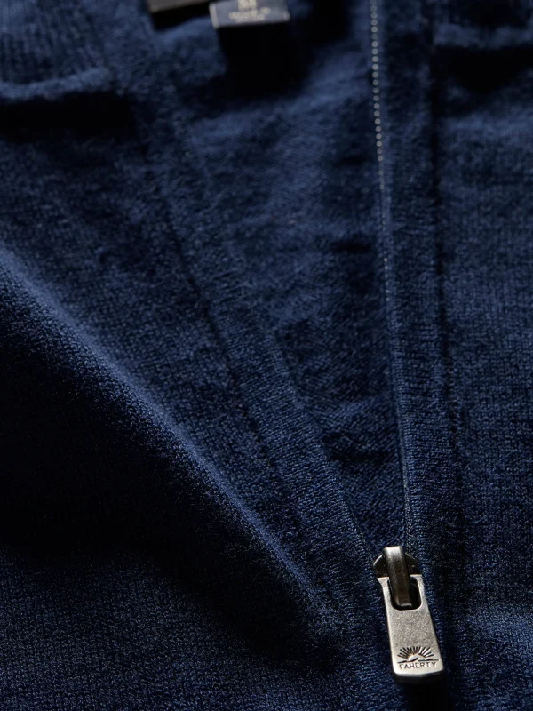 Sweaters | Faherty Brand Movement™ Quarter Zip Sweater - Marine Navy Heather