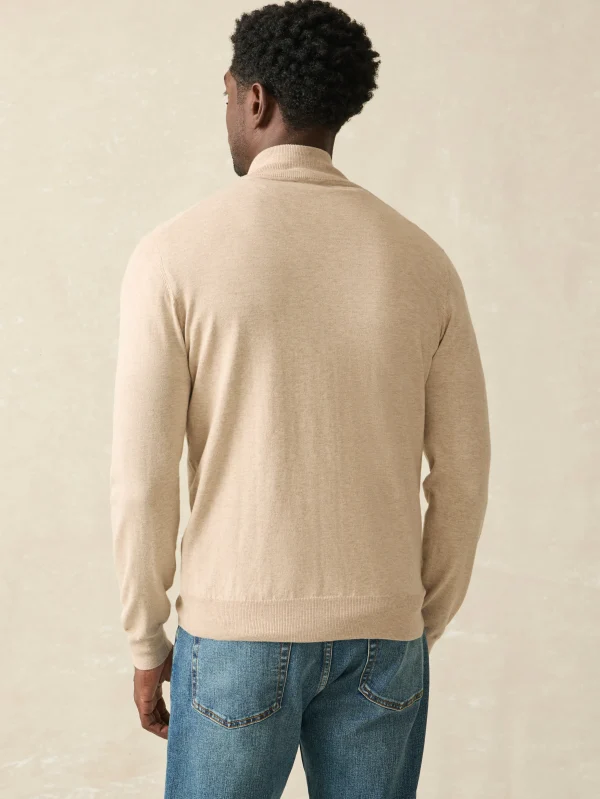 Sweaters | Faherty Brand Movement™ Quarter Zip Sweater - Soft Dune Heather