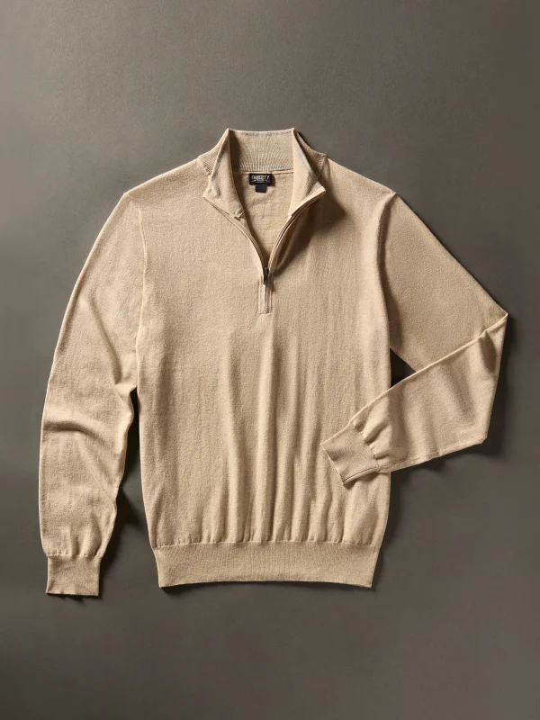 Sweaters | Faherty Brand Movement™ Quarter Zip Sweater - Soft Dune Heather