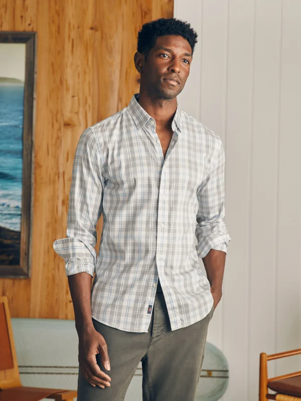 Shirts | Faherty Brand Movement™ Shirt - Grey Cream Plaid