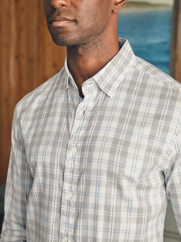 Shirts | Faherty Brand Movement™ Shirt - Grey Cream Plaid