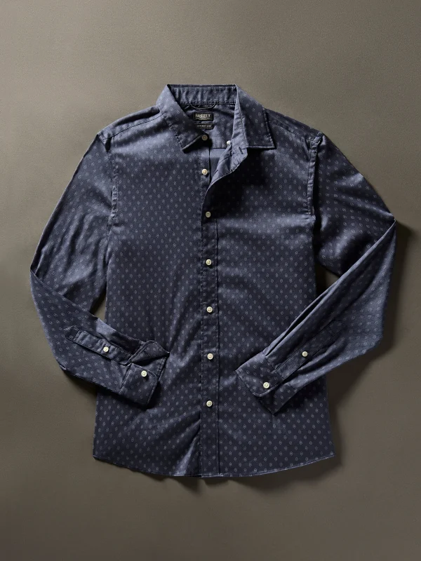 Shirts | Faherty Brand Movement™ Shirt - Navy Dusk Diamond Print