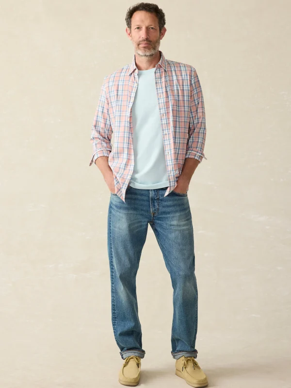 Shirts | Faherty Brand Movement™ Shirt - Ocean Coral Plaid