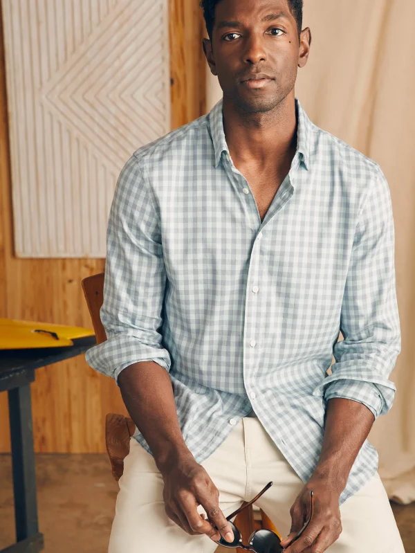 Shirts | Faherty Brand Movement™ Shirt - Teal Coast Gingham