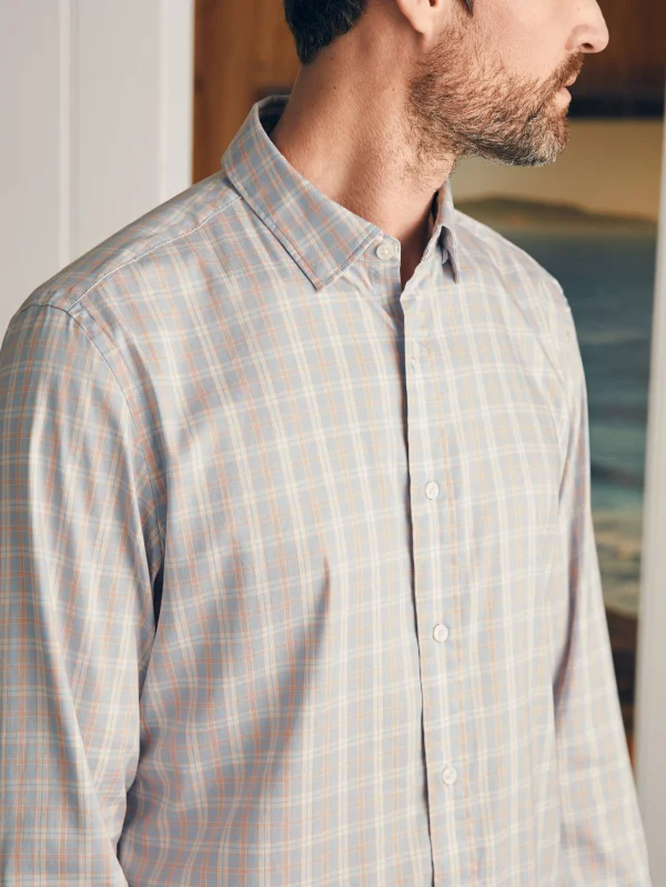 Shirts | Faherty Brand Movement™ Shirt Classic Fit - Blue Coral Plaid