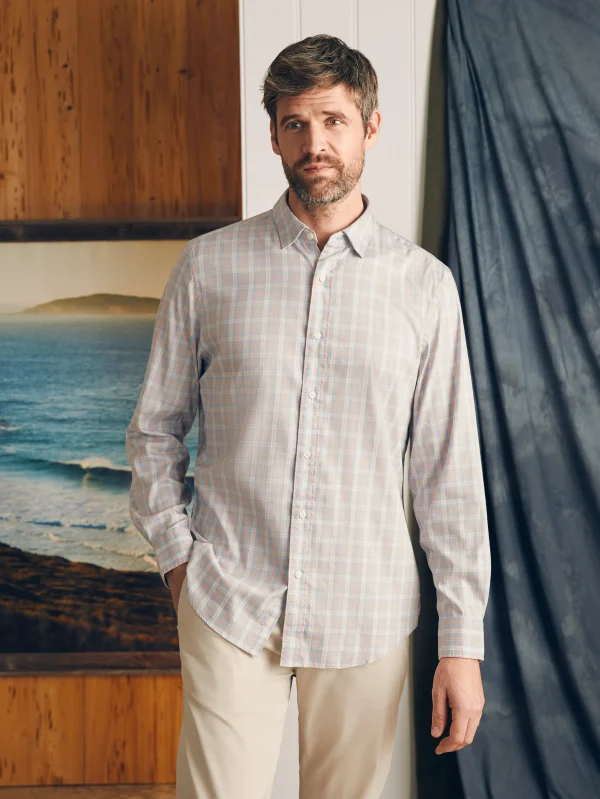 Shirts | Faherty Brand Movement™ Shirt Classic Fit - Blue Coral Plaid