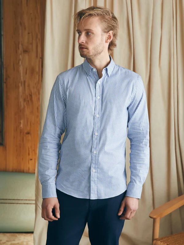 Shirts | Faherty Brand Movement™ Shirt (Tall) - Light Blue Gingham