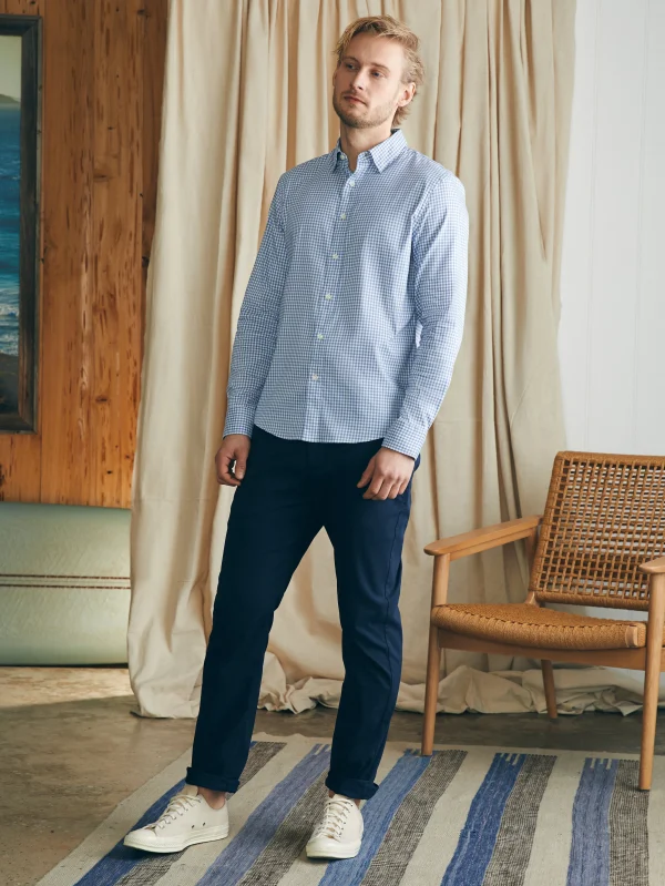 Shirts | Faherty Brand Movement™ Shirt (Tall) - Light Blue Gingham