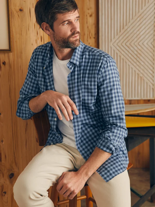 Shirts | Faherty Brand Movement™ Shirt (Tall) - Navy Skies Check