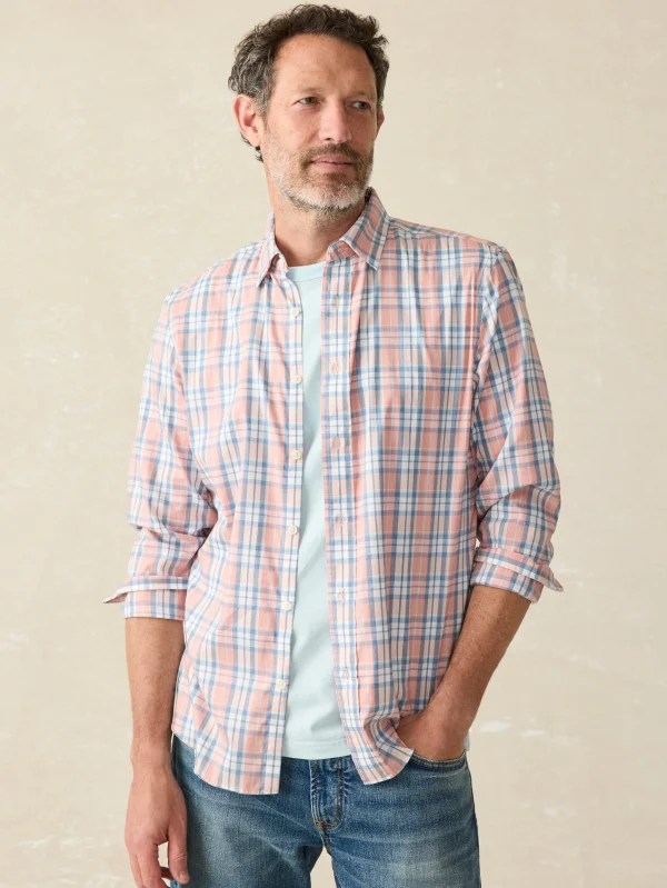 Shirts | Faherty Brand Movement™ Shirt (Tall) - Ocean Coral Plaid