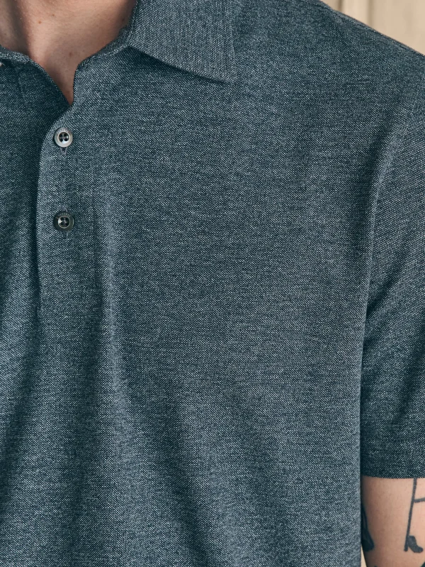 Polo Shirts | Faherty Brand Movement™ Short-Sleeve Pique Polo Shirt (Tall) - Dusty Iron Heather