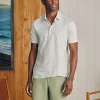 Polo Shirts | Faherty Brand Movement™ Short-Sleeve Pique Polo Shirt - Sky Canopy Print