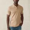 Polo Shirts | T-Shirts & Henleys | Faherty Brand Movement™ Short-Sleeve Pique Polo Shirt - Driftwood Island Heather