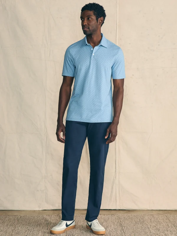 Polo Shirts | Faherty Brand Movement™ Short-Sleeve Pique Polo Shirt - Blue Surfboard Geo