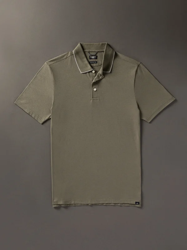 Polo Shirts | T-Shirts & Henleys | Faherty Brand Movement™ Short-Sleeve Pique Polo Shirt - Olive Odyssey