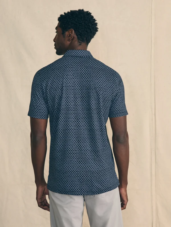 Polo Shirts | Faherty Brand Movement™ Short-Sleeve Pique Polo Shirt - Midnight Fishscale