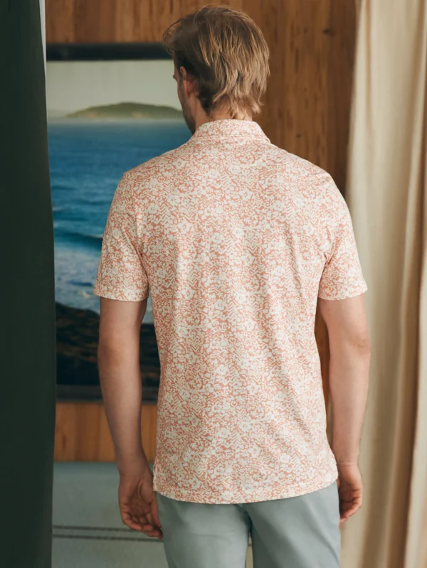 Polo Shirts | Faherty Brand Movement™ Short-Sleeve Pique Polo Shirt - Hilo Rose Floral Print