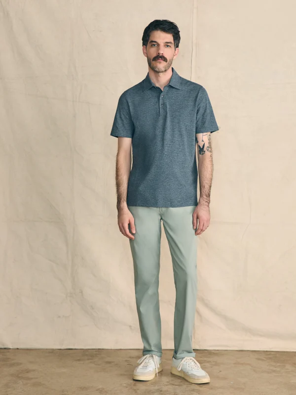 Polo Shirts | Faherty Brand Movement™ Short-Sleeve Pique Polo Shirt - Dusty Iron Heather