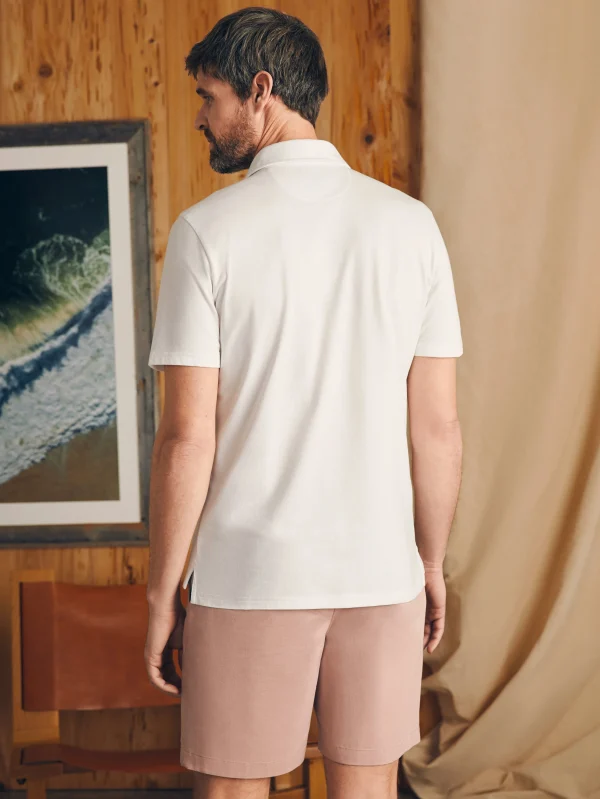 Polo Shirts | Faherty Brand Movement™ Short-Sleeve Pique Polo Shirt - Pure White