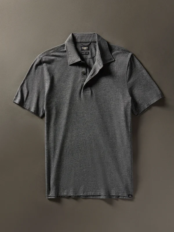 Polo Shirts | Faherty Brand Movement™ Short-Sleeve Pique Polo Shirt - Dusty Iron Heather