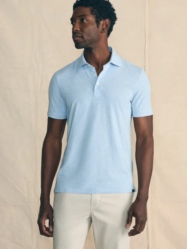 Polo Shirts | Faherty Brand Movement™ Short-Sleeve Polo Shirt - Cardiff Blue Heather