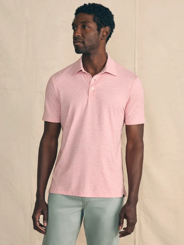 Polo Shirts | Faherty Brand Movement™ Short-Sleeve Polo Shirt - Sunbeam Heather