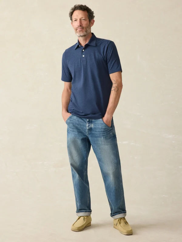 Polo Shirts | Faherty Brand Movement™ Short-Sleeve Polo Shirt (Tall) - Great Falls Heather