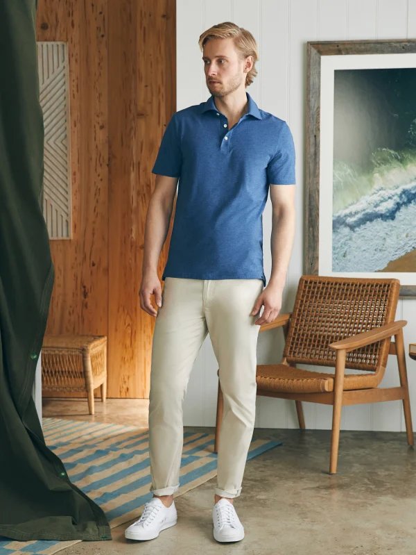 Polo Shirts | Faherty Brand Movement™ Short-Sleeve Polo Shirt (Tall) - Sea Navy Heather