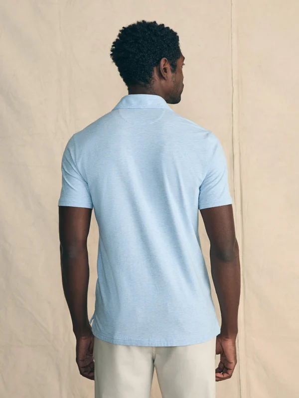 Polo Shirts | Faherty Brand Movement™ Short-Sleeve Polo Shirt - Cardiff Blue Heather