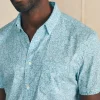 Shirts | Faherty Brand Movement™ Short-Sleeve Shirt - Blue Wave Botanic