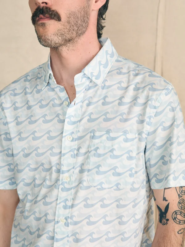 Shirts | Faherty Brand Movement™ Short-Sleeve Shirt - Ivory Endless Peaks