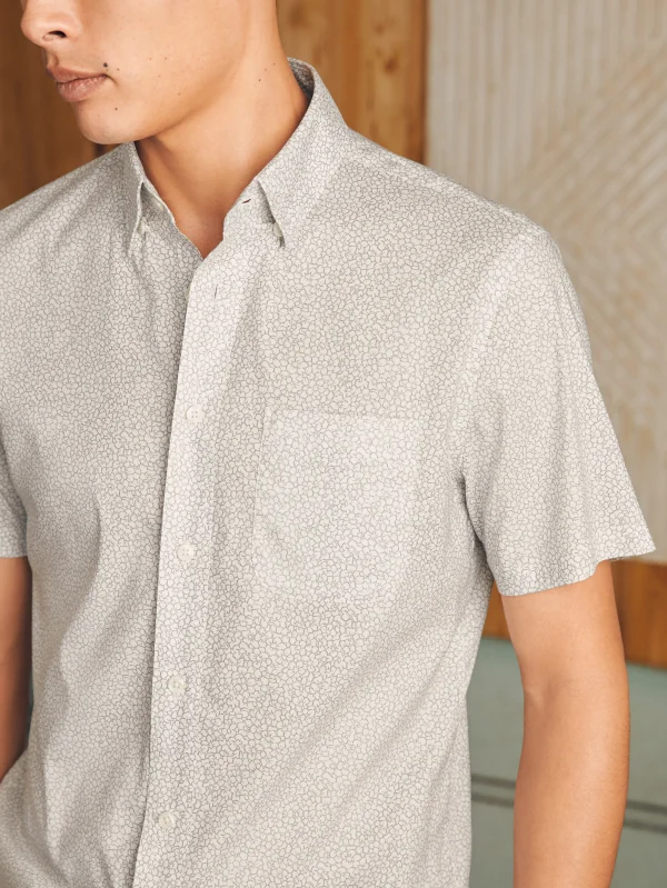 Shirts | Faherty Brand Movement™ Short-Sleeve Shirt - Ivory Cliff Floral