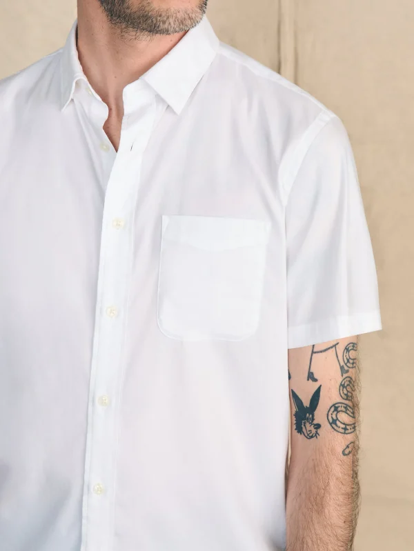 Shirts | Faherty Brand Movement™ Short-Sleeve Shirt - Cloud White