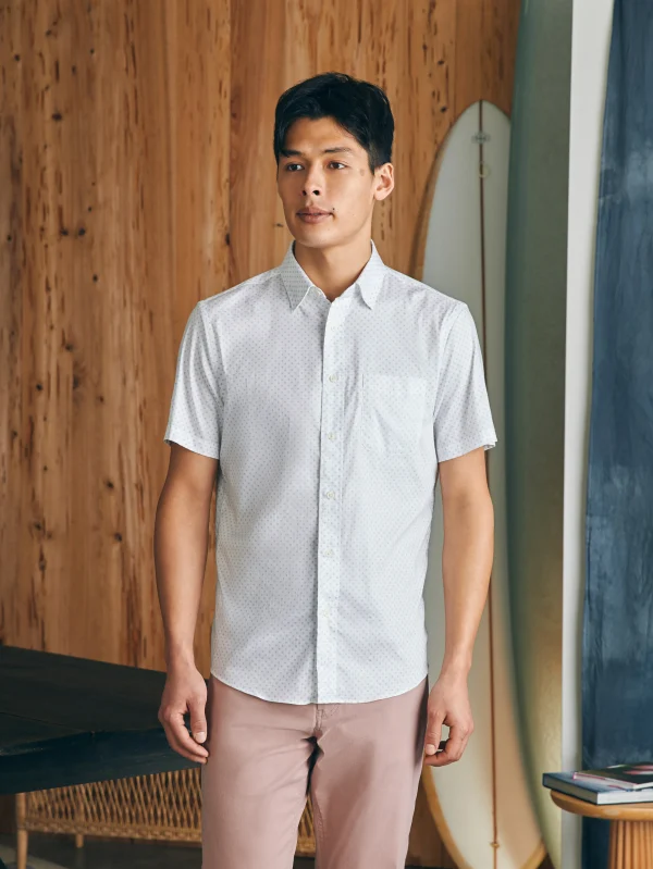 Shirts | Faherty Brand Movement™ Short-Sleeve Shirt (Tall) - Mist Sunburst