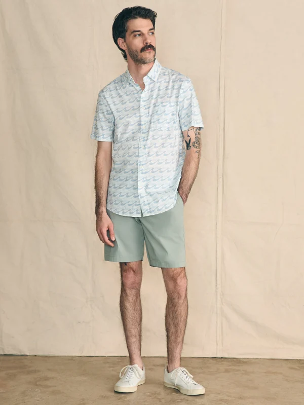 Shirts | Faherty Brand Movement™ Short-Sleeve Shirt - Ivory Endless Peaks