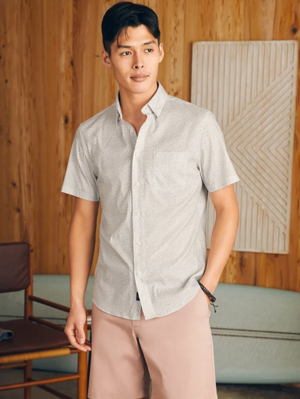 Shirts | Faherty Brand Movement™ Short-Sleeve Shirt - Ivory Cliff Floral