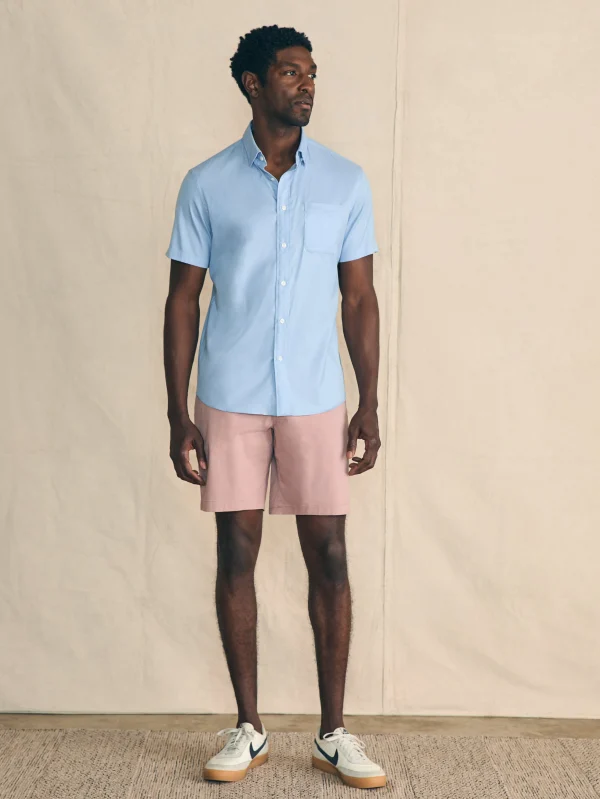 Shirts | Faherty Brand Movement™ Short-Sleeve Shirt - Atlantic Sky