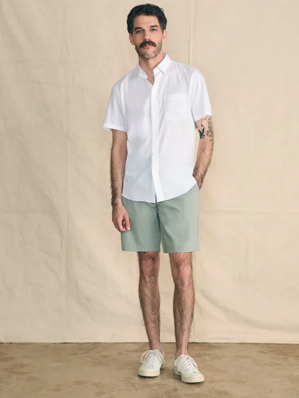 Shirts | Faherty Brand Movement™ Short-Sleeve Shirt - Cloud White