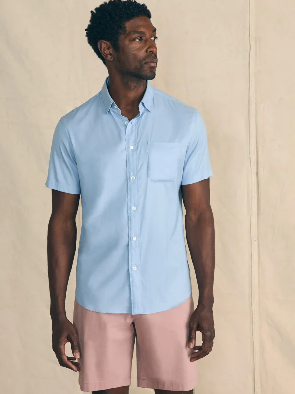 Shirts | Faherty Brand Movement™ Short-Sleeve Shirt - Atlantic Sky