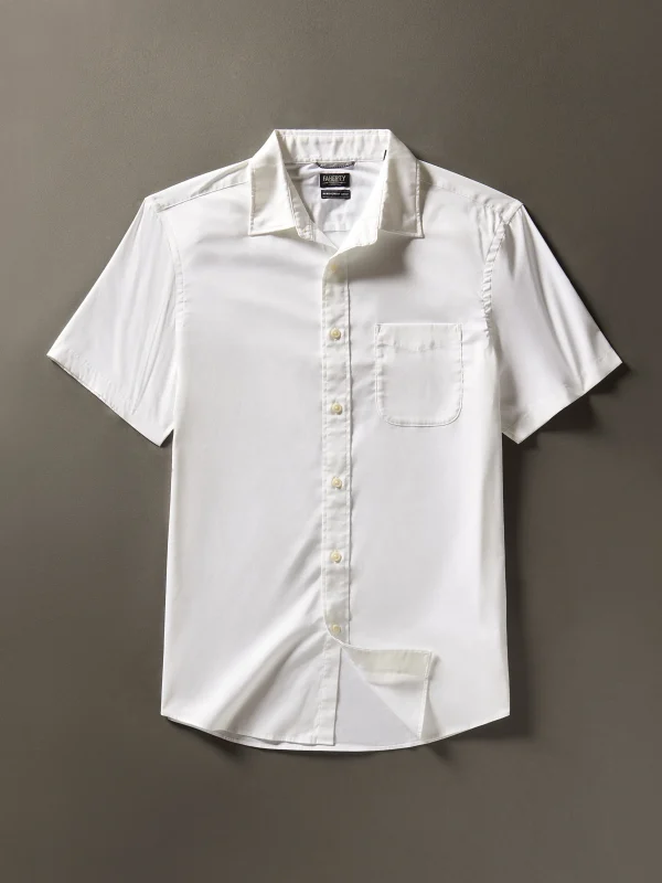 Shirts | Faherty Brand Movement™ Short-Sleeve Shirt - Cloud White