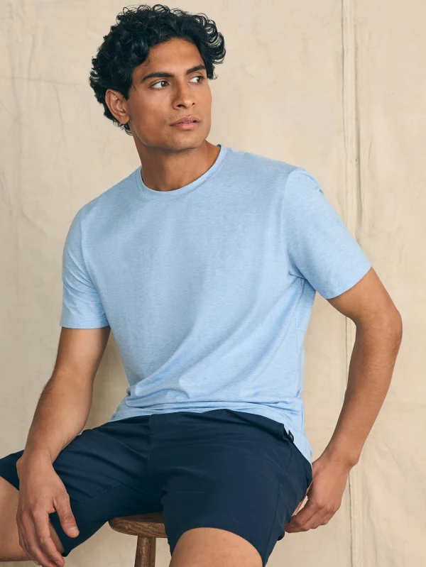 T-Shirts & Henleys | Faherty Brand Movement™ Short-Sleeve T-Shirt - Cardiff Blue Heather