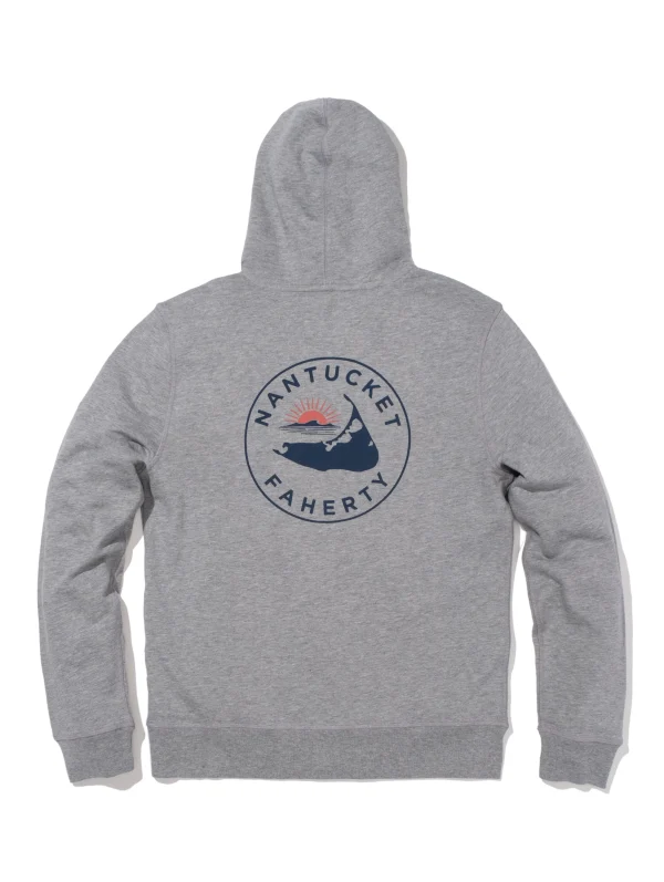 Hoodies & Sweatshirts | Faherty Brand Nantucket Zip Hoodie - Grey Heather