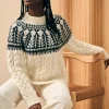 Sweaters | Faherty Brand Native Knitter Frost Fair Isle Crew - White Sheep Camp