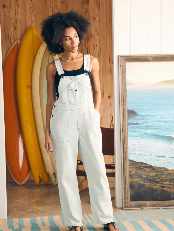 Dresses | Overalls & Jumpsuits | Faherty Brand Organic Cotton Denim Riveter Overalls - Ocean Mist Wash