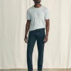 Pants | Faherty Brand Organic Cotton Slim Straight Denim (32" Inseam) - Black Smoke Wash