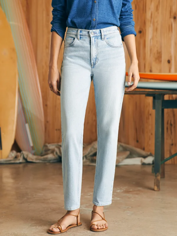 Pants | Jeans | Faherty Brand Organic Cotton Slim Straight Denim - Cloudbreak Wash